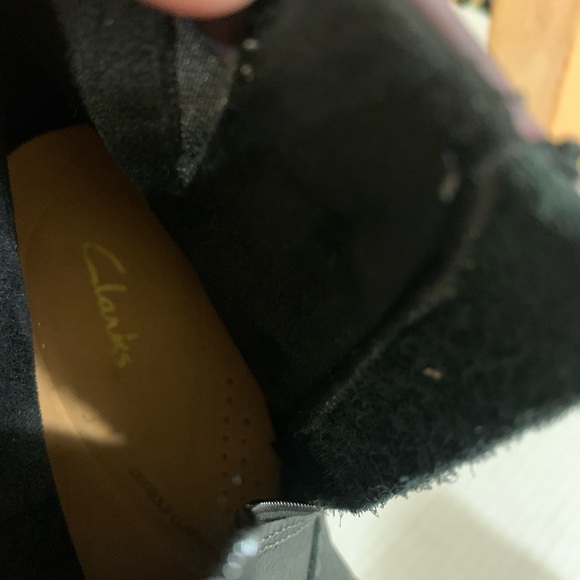 New Clarks Women's Magnolia Haley Black Leather Booties Size 9 - Picture 8 of 9